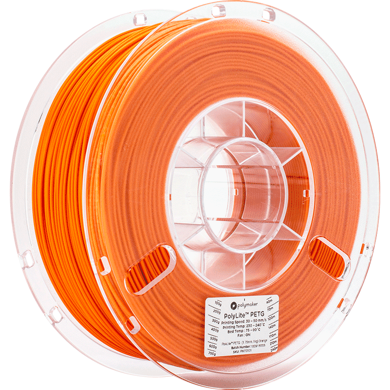 Orange PETG 1.75mm 1Kg PolyLite Polymaker