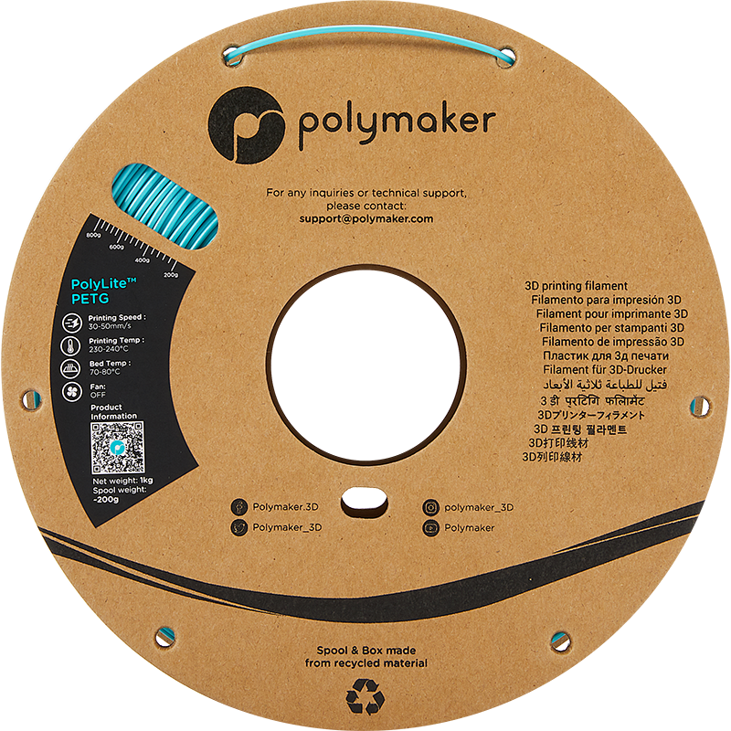 Teal PETG 1.75mm 1Kg PolyLite Polymaker