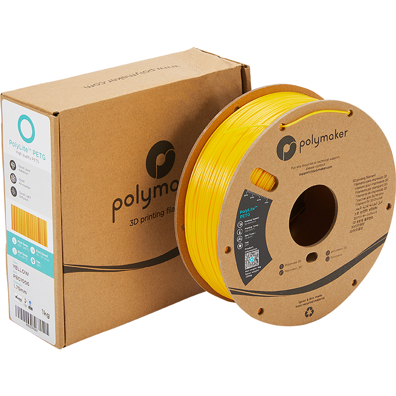 Yellow PETG 1.75mm 1Kg PolyLite Polymaker