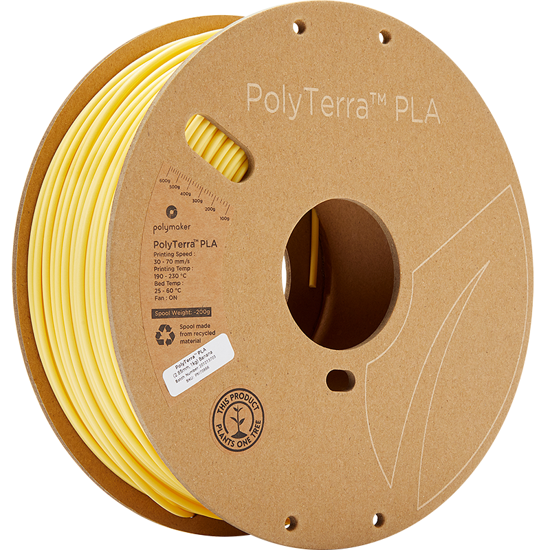 Banana PLA 2.85mm 1Kg PolyTerra Polymaker