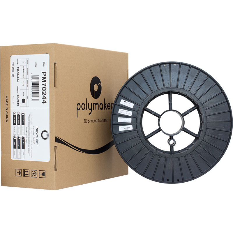 Black PA6-CF 2.85mm 500g PolyMide Polymaker
