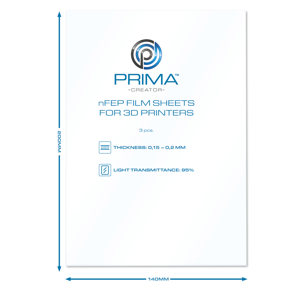 PrimaCreator nFEP Film Sheets for 3D Printers - 140 x 200 mm 1 Peice
