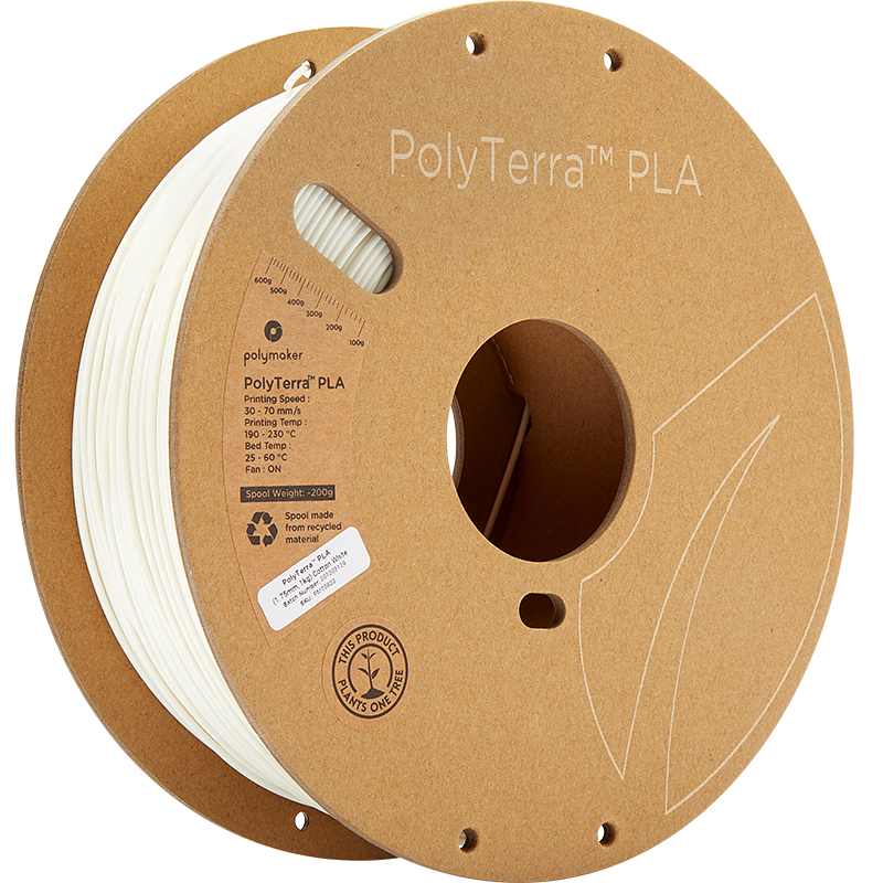 Cotton White 1.75mm 1Kg PolyTerra Polymaker