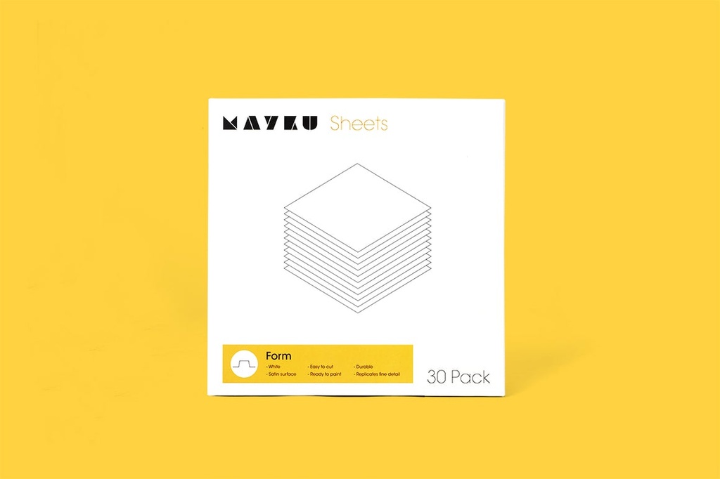 Mayku Form Sheets White 0.5mm 30pcs