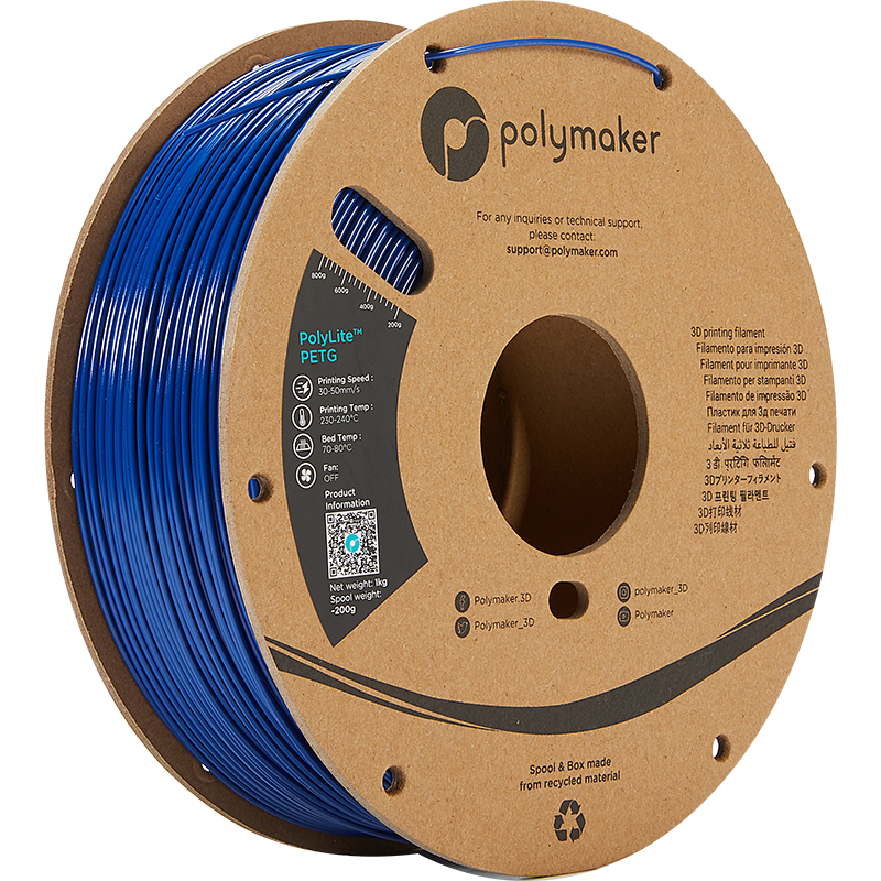 Blue PETG 1.75mm 1Kg PolyLite Polymaker