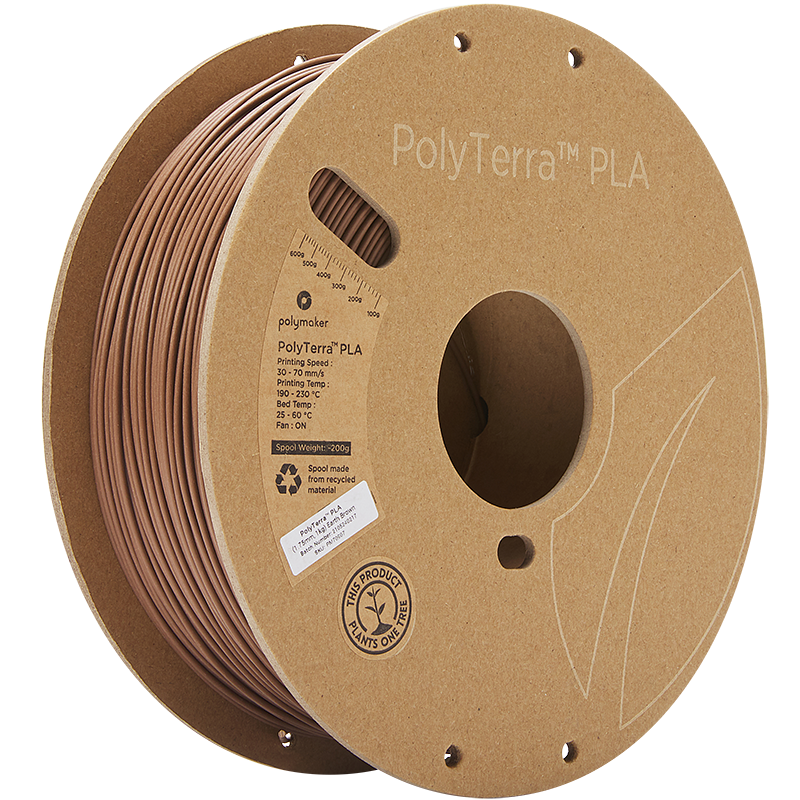Earth Brown PLA 1.75mm 1Kg PolyTerra Polymaker