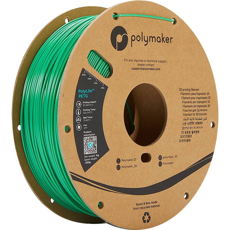 Green PETG 1.75mm 1Kg PolyLite Polymaker