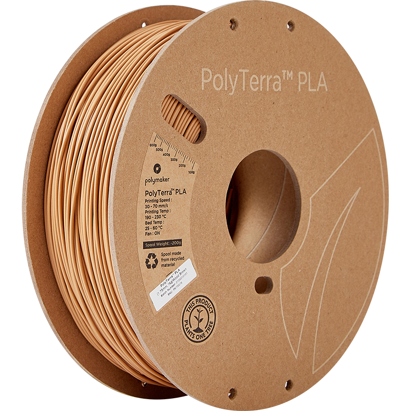 Wood Brown PLA 1.75mm 1Kg PolyTerra Polymaker
